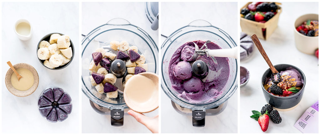 evive, evive smoothie, nicecream, purple ice cream, vegan ice cream, plant-based ice cream 